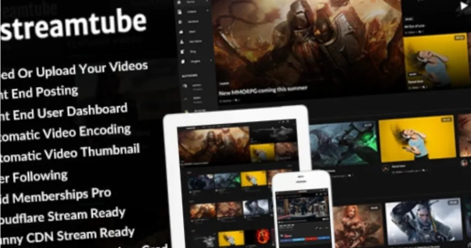 StreamTube Video WordPress Theme