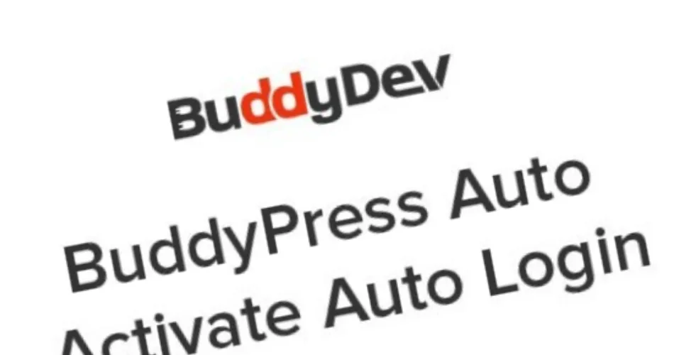 BuddyPress Auto Activate Auto Login