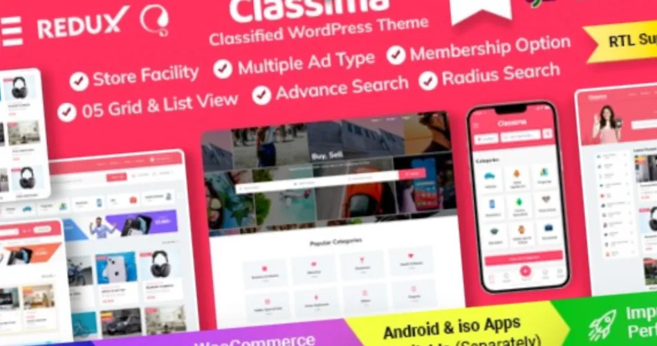 Classima Classified Ads WordPress Theme