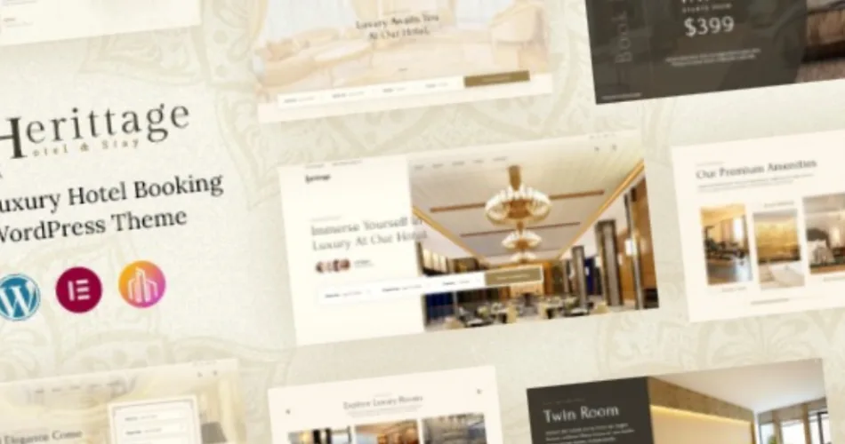 Herittage Hotel Booking WordPress Theme