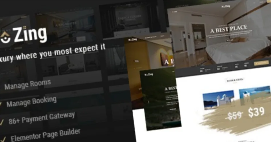 Hozing Hotel Booking WordPress Theme