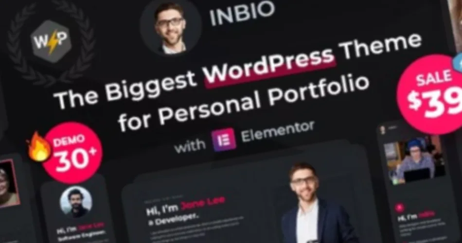 InBio Personal Portfolio WordPress Theme