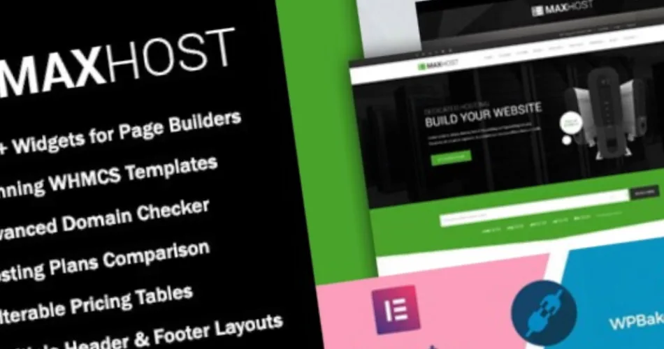 MaxHost Web Hosting, WHMCS and Corporate Business WordPress Theme