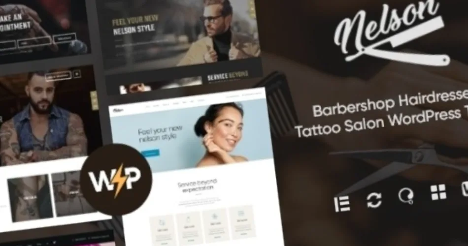 Nelson Barbershop Hairdresser & Tattoo Salon WordPress Theme