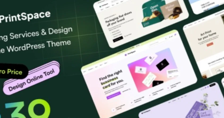 PrintSpace Printing Services Design Online WooCommerce WordPress theme