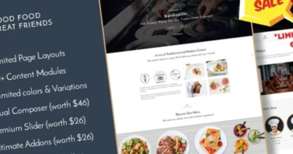Ratatouille (v1.2.6) Restaurant WordPress Theme