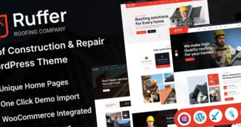 Ruffer Roof Construction & Repair WordPress Theme