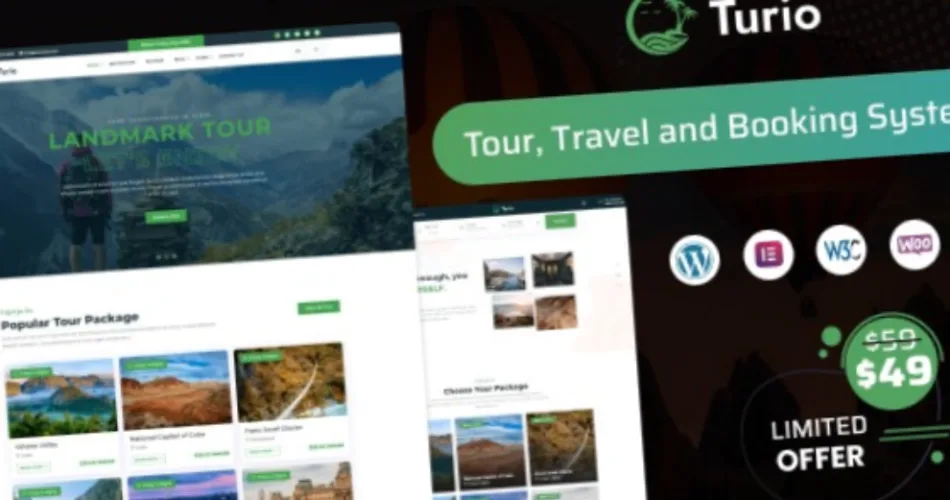 Turio Tour and Travel WordPress Theme Tourism Agency