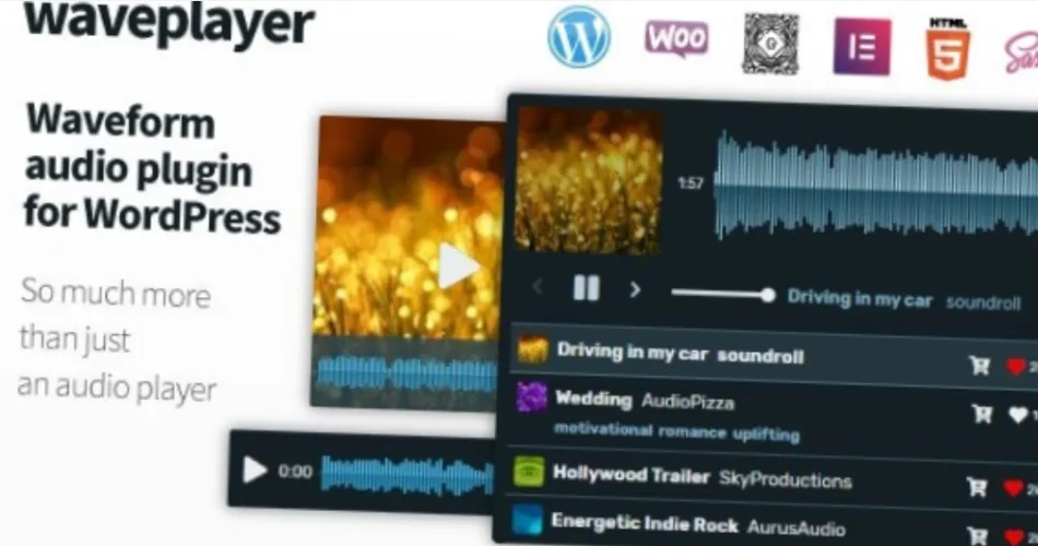 WavePlayer WordPress Audio Player with Waveform and Playlist