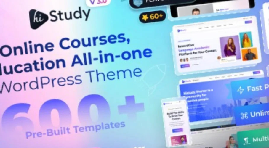 HiStudy Online Courses & Education WordPress Theme