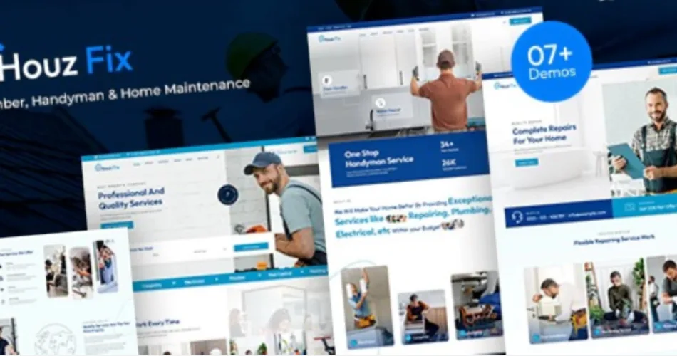 HouzFix Plumber, Handyman Services WordPress Theme