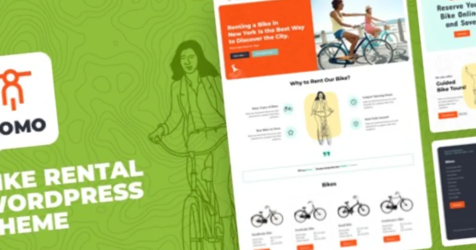 Komo Bike Rental Shop WordPress Theme