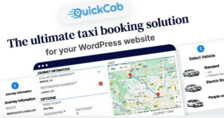 QuickCab WooCommerce Taxi Booking Plugin