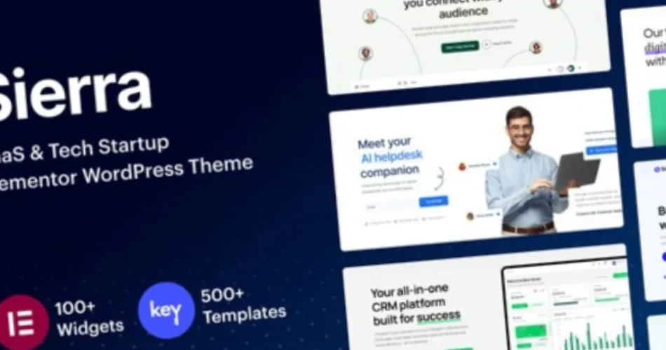 Sierra SaaS & Tech Startup Elementor WordPress Theme