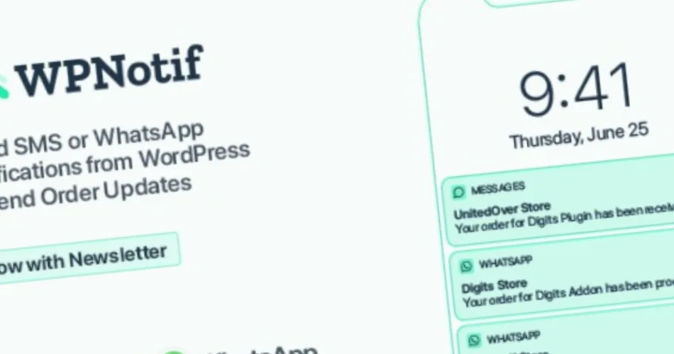WPNotif WordPress SMS and WhatsApp Notifications