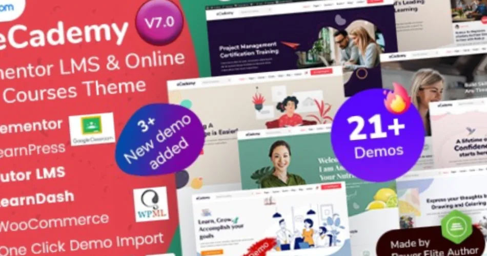 eCademy Elementor LMS & Online Courses Theme