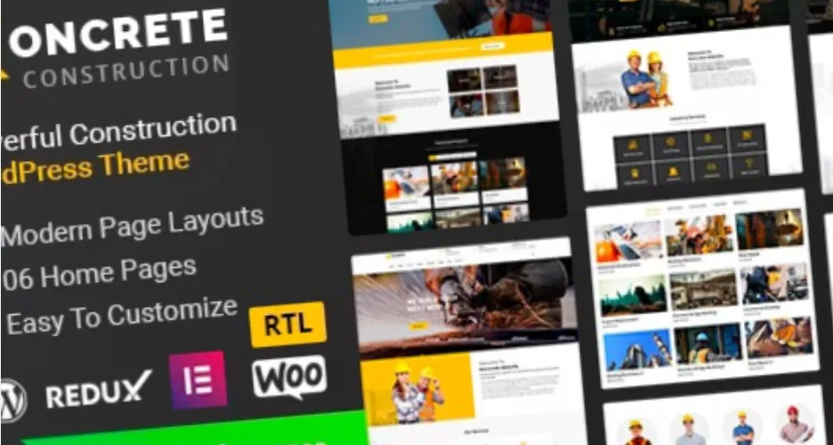 Koncrete Construction Building WordPress Theme