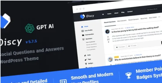 Discy Social Questions and Answers WordPress Theme