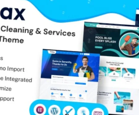 Poolax (v1.0.2) Pool Cleaning & Services WordPress Theme