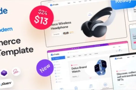 eTrade (v1.1.0) eCommerce html template + RTL