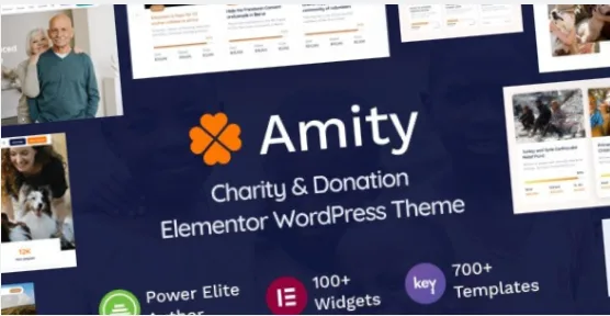 Amity Charity & Donation Elementor WordPress Theme