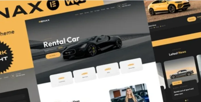 Renax Car Rental Elementor WordPress Theme