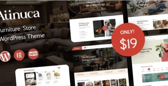 Aunuca Furniture Store WordPress Theme