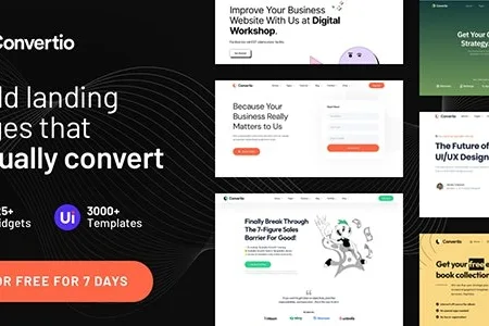 Convertio v4.2.7 Conversion Optimized Landing Page Theme Download